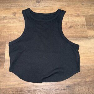 NWOT Target Wild Fable Black Ribbed Crop Tank